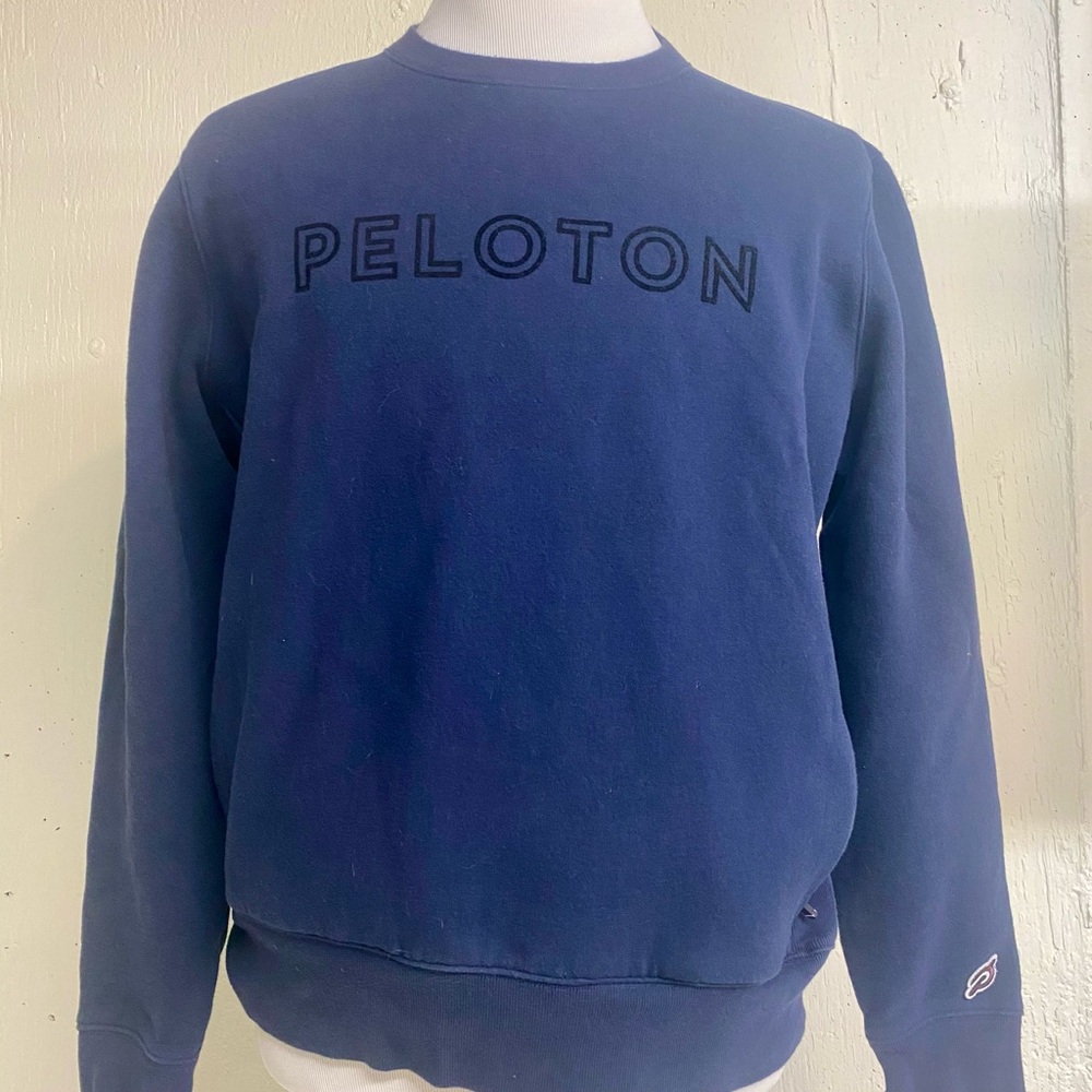 Peloton Blue Crewneck Sweater Athletic Style